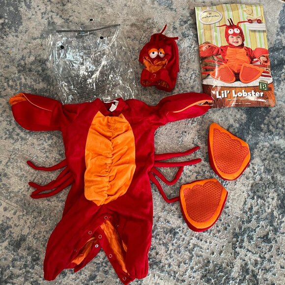 Baby Lil Lobster Costume Halloween 6-12 Months